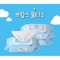 브람스 가성비 물티슈100매 캡형 10개입