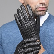 남성 위빙짜임 가죽 장갑 TQ169Z