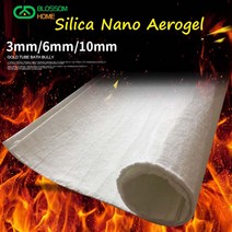 실리카 나노 에어로겔 펠트 복합 절연 재료 보일러 파이프 단열 내화성 방수 방습 보드, [01] Thickness 3mm, [01] W 10cm x L 10cm