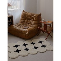 베이지 블랙 모던 다이아몬드 러그 Illusion Daimond Rug
