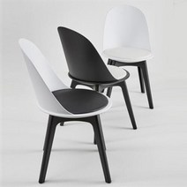 아트박스/꼬모까사 스텔톤-체어(1+1)6종택2, 화이트/화이트