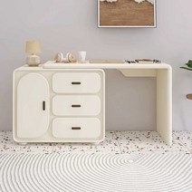 북유럽 나무 책상 모던 크림 컴퓨터 책상 1인용 테이블, B