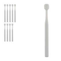 무인양품 MUJI 와이드 타입 칫솔 그레이 10p, 10개
