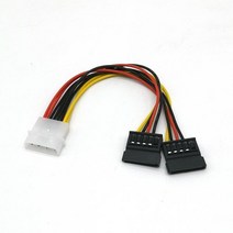 조이쿨 IDE 4핀 to SATA 전원 Y형 케이블 18cm/IDE(4P) 전원을 사타 전원 2개로 변환 사용