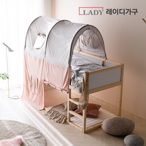 레이디가구 마네 양면 벙커침대 +텐트 +견면매트, 퓨어화이트