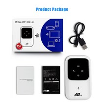 무선라우터 4G 무선 라우터 LTE 휴대용 자동차 모바일 광대역 네트워크 포켓 2.4G 100Mbps 핫스팟 SIM 잠금 해제 와이파이 모뎀, [01] WHITE