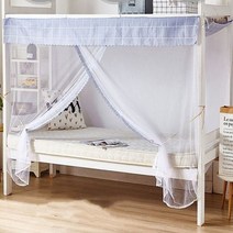 벙커침대 성인 2층 철제 수납 책상 유아만화 패턴 학생 모기장 기숙사 다방 침대 휴대용 그물 커튼 폴리에, 03 color 3 Height 1.6m