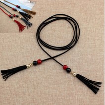 야스타 벨트221 스웨이드 태슬 끈벨트