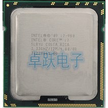 파워딜 인텔 코어 i7 980X CPU 프로세서 익스트림 에디션 3.33 GHz 6 12 스레드 130W LGA 1366, 한개옵션0