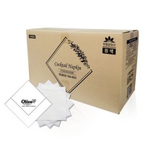티슈도리 당일발송 무료인쇄 인쇄제작 칵테일냅킨 갈색지 4000매, 흰색지