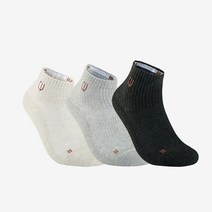 발냄새 안나는 볼트론 무압박 항균 탈취 스포츠 여성 중목 양말 앵클삭스 3세트, 앵클 여성[220~250mm], 차콜블랙 3개