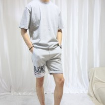 대단한놈 레터링 남자 면 반바지 슬랙스