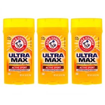 암앤해머 땀억제 고체 데오도란트 남성스포츠 73g 3팩 ArmHammer UltraMax Antiperspirant Solid Deodorant