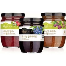 청정원 복음자리 무농약 딸기잼 360g+무농약무화과 350g+유기농 블루베리잼 340g, 7개