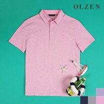 올젠 올젠 핀스트라이프 카라 티셔츠 (ZPZ2TT1501)