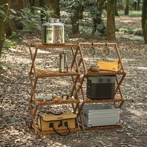 다기능 원목 캠핑 테이블 행거 오거나이저 수납 감성 멀티 롤테이블 CT-008