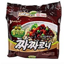 삼양 올리브 짜짜로니, 140gx5개입, 3개