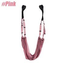자세교정 조절 가능한 공중 요가 스트랩 해먹 스윙 스트레칭 중력 반전 벨트 체육관 유연성, Pink