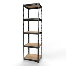 울트라랙 가로60x깊이50x높이210cm 5단 무볼트앵글 조립식앵글 선반 베란다선반 철제선반 가구, 흑색