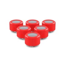 PrimoChill 16mm OD 리지드 SX 피팅 - 6팩 - 독성 캔디, UV Red