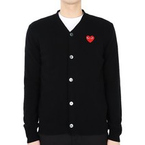 디몬트 23 S/S 꼼데가르송 남성 레드 하트 와펜 가디건(블랙) P1 N008 BLACK