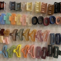 유광 컬러 무광 매트 헤어 집게핀, 02.크로스꼬임(핑크)