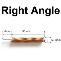 uhd안테나 지상파 tv433Mhz 내장 안테나 0.8MM 와이어 직경 인광 구리 3.15Dbi 내부 PCB 스프링 코일, 02 Right Angle 1PCS