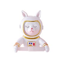 ST SHOP 동 물 스 타 일 욕 실 표 준 화 장 지 홀 더 화 장 실 휴 지 롤 홀 더 보 관 함 메 가 롤 벽 마 운 트 드 릴 링 없 음, 6.5x7.5 인치, 강아지 우주 비행사, 합성 수지