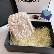 코바늘 핸드폰 가방 뜨기 diy 망스티치 손뜨개 네트백, 2코바늘폰가방-핑크, 2코바늘폰가방-핑크