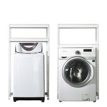 아트박스/스피드랙 스피드랙 건조기 세탁기 선반 2단 1000 x 700 x 2100, 블랙, 9mm 양면코팅