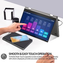 휴대용 모니터 LapDock for HP Elite x3 Dex Monitor EVICIV 충전식 휴대용 터치스크린 LCD 디스플레이 USB, 01 13.3 Inch_01 영국 플러그
