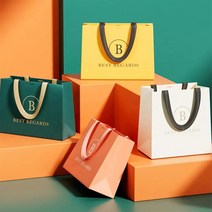 DYDBB 손잡이가 달린 로고 쥬얼리 의류 포장 선물 쇼핑 종이 가방 500 개, [05] H27x22x10cm, [01] Paper Bag y, [11] 분홍색