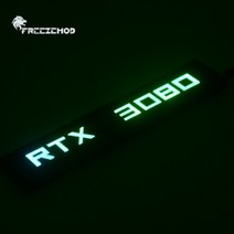 그래픽카드 freezemod 미니 vga 사이드 라이트 패널 5v 3pin a-rgb luminous nameplate pc 케이스 장식 라이트 패널 aura sync, rtx3080