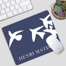 헨리 Matisse 고무 정밀 작은 마우스 패드 노트북 휴대용 비 슬립 테이블 패드 작은 마우스 패드, 헨리 Matisse 10_210X260mm