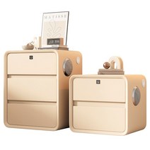 고급 스마트 침대 사이드 테이블 모듈협탁 서랍장 USB 충전+블루투스 스피커 [2단 서랍], 협탁 단독, 블루 그레이