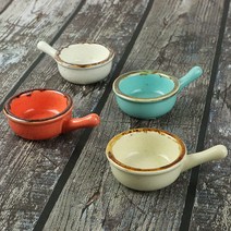 포랜드 손잡이 소스볼 도자기 소스 종지 접시, 손잡이소스볼