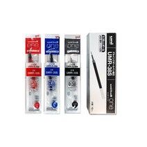 유니볼 원 볼펜 리필심 UMR-S38 0.38mm /10개입 1세트, 덕민닷컴 블랙