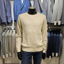 오스틴리드 by 파크랜드 AWR23752 신상품 고급스러운 아이보리 케이블 데일리 라운드넥 긴팔 니트 티 뉴코아 일산점