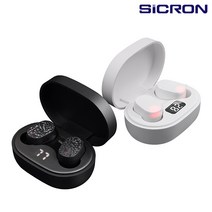 SICRON 듀얼 블루투스 무선 이어폰 이어셋 이어버드 SM-100BT, SM-100BT-화이트