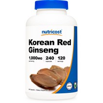 뉴트리코스트 코리안 레드 진셍 1000mg 캡슐 글루텐 프리, 240개입, 1개, 240정