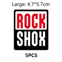 자전거 스티커 5PCS Rockshox 스티커 도로 산악 자전거 스티커 ROCK 데칼, 대형 4.7x5.7cm