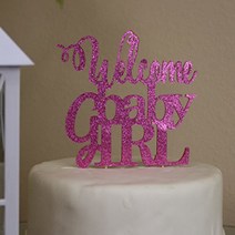 All About Details Pink Welcome Baby Girl Topper, 1