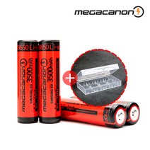 메가캐논 3500mAh 보호회로 18650 배터리 레드, 1개입, 2개