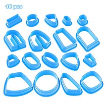 도자기물레폴리머 클레이 도구 플라스틱 커터 세라믹 도자기 DIY 공예 커팅 금형 귀걸이 쥬얼리 펜던트 만, 13 18pcs