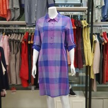 [PAT] [피에이티]여성 린넨 체크 일자 원피스 1H-42803