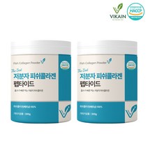 어린 콜라겐 펩타이드 저분자 3세대 피쉬콜라겐 분말 어류 생선 비늘 가루 초 500 달톤 da 먹는 이너뷰티 차세대 피시 피씨 코라겐 100% 무첨가 식약처 식약청 해썹 인증 추천, 2개, 300g