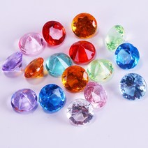 20pcs 아크릴 플라스틱 다이아몬드 모양 전, mix color