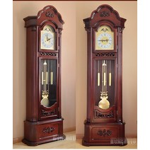 시계 괘종 아날로그 거실 벽시계 엔틱 유럽식 스탠드, 14인치 2016 밤나무 색