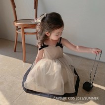 키즈봉봉 여아 여름 원피스 고금 레이스 예쁜 원피스 추천 바로배송 블랙리본베이지샤원피스