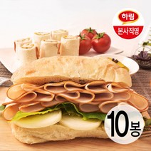 [하림] [냉동] 이닭 샐러드/샌드위치용 닭가슴살 슬라이스 햄 100gx10개, 1세트